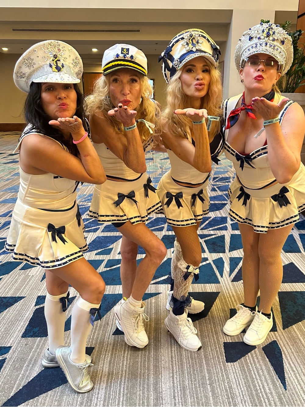 Dolls Kill Tricks n Treatz Nautical Sailor White Navy Costume Skirt set XS
